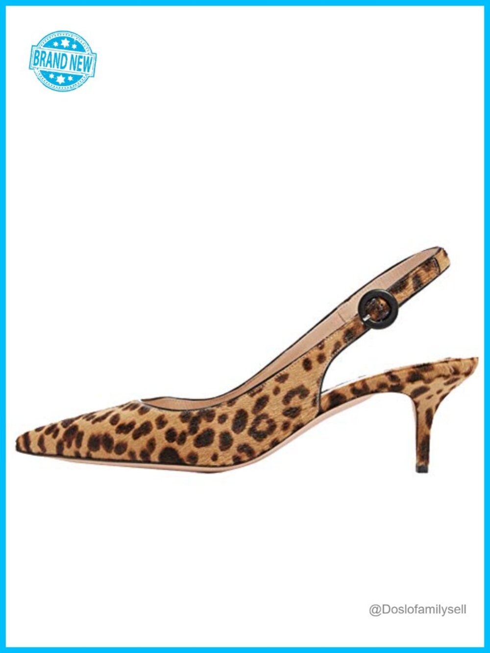 Slingback Pumps Pointed Toe Kitten Heel Buckle Strap Evening Wedding Shoes